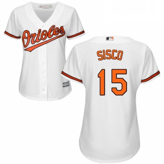 Womens Majestic Baltimore Orioles 15 Chance Sisco Replica White Home Cool Base MLB Jersey Womens Majestic Baltimore Orioles 15 Chance Sisco Replica White Home Cool Base MLB Jersey