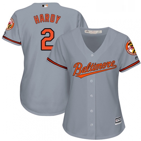 Womens Majestic Baltimore Orioles 2 JJ Hardy Authentic Grey Road Cool Base MLB Jersey Womens Majestic Baltimore Orioles 2 JJ Hardy Authentic Grey Road Cool Base MLB Jersey