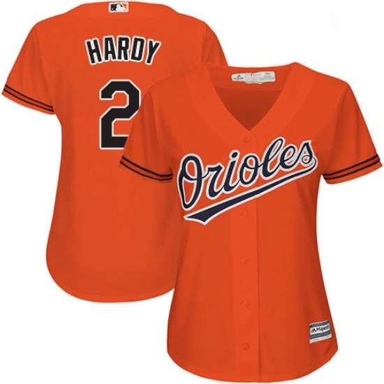 Womens Majestic Baltimore Orioles 2 JJ Hardy Replica Orange Alternate Cool Base MLB Jersey Womens Majestic Baltimore Orioles 2 JJ Hardy Replica Orange Alternate Cool Base MLB Jersey