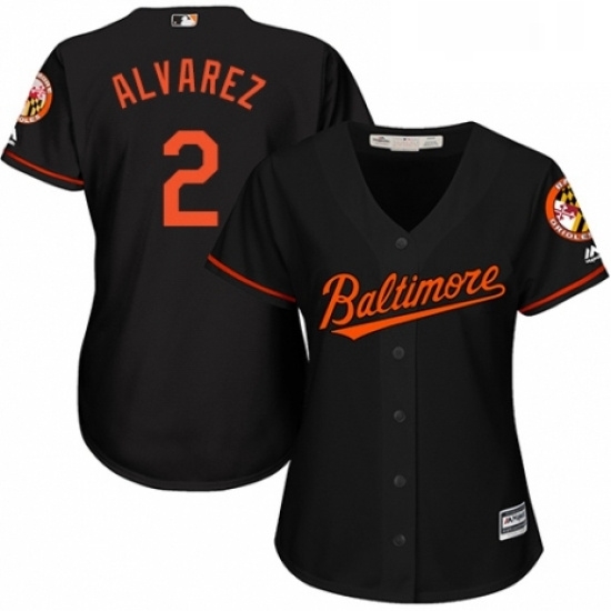 Womens Majestic Baltimore Orioles 2 Pedro Alvarez Authentic Black Alternate Cool Base MLB Jersey Womens Majestic Baltimore Orioles 2 Pedro Alvarez Authentic Black Alternate Cool Base MLB Jersey