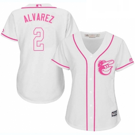 Womens Majestic Baltimore Orioles 2 Pedro Alvarez Replica White Fashion Cool Base MLB Jersey Womens Majestic Baltimore Orioles 2 Pedro Alvarez Replica White Fashion Cool Base MLB Jersey
