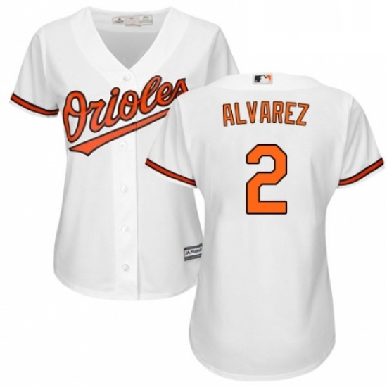 Womens Majestic Baltimore Orioles 2 Pedro Alvarez Replica White Home Cool Base MLB Jersey Womens Majestic Baltimore Orioles 2 Pedro Alvarez Replica White Home Cool Base MLB Jersey