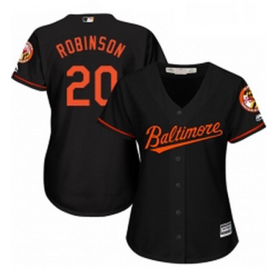 Womens Majestic Baltimore Orioles 20 Frank Robinson Authentic Black Alternate Cool Base MLB Jersey Womens Majestic Baltimore Orioles 20 Frank Robinson Authentic Black Alternate Cool Base MLB Jersey