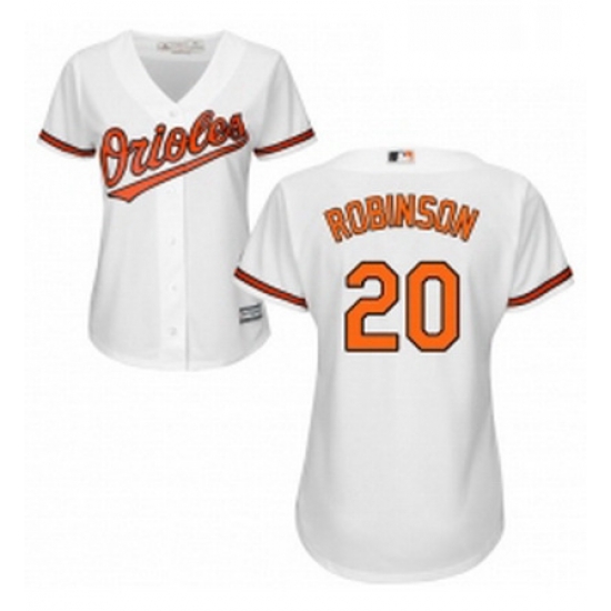 Womens Majestic Baltimore Orioles 20 Frank Robinson Authentic White Home Cool Base MLB Jersey Womens Majestic Baltimore Orioles 20 Frank Robinson Authentic White Home Cool Base MLB Jersey