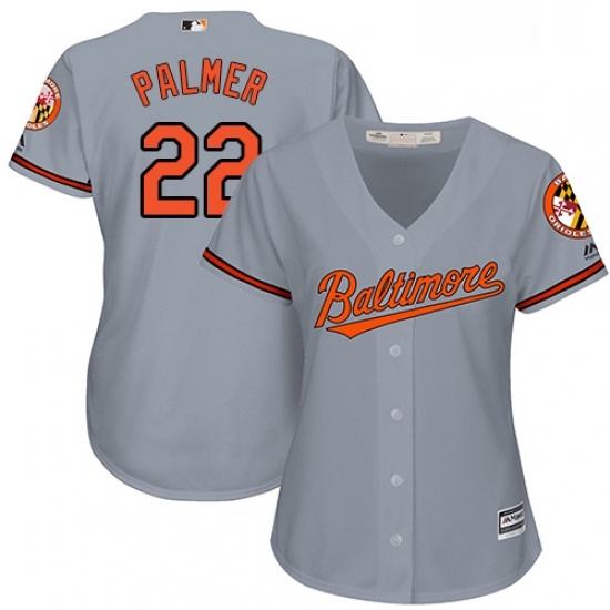 Womens Majestic Baltimore Orioles 22 Jim Palmer Replica Grey Road Cool Base MLB Jersey Womens Majestic Baltimore Orioles 22 Jim Palmer Replica Grey Road Cool Base MLB Jersey