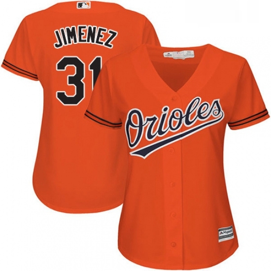 Womens Majestic Baltimore Orioles 31 Ubaldo Jimenez Replica Orange Alternate Cool Base MLB Jersey Womens Majestic Baltimore Orioles 31 Ubaldo Jimenez Replica Orange Alternate Cool Base MLB Jersey