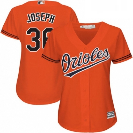 Womens Majestic Baltimore Orioles 36 Caleb Joseph Replica Orange Alternate Cool Base MLB Jersey Womens Majestic Baltimore Orioles 36 Caleb Joseph Replica Orange Alternate Cool Base MLB Jersey