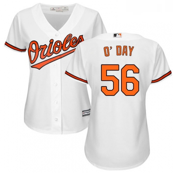 Womens Majestic Baltimore Orioles 56 Darren ODay Replica White Home Cool Base MLB Jersey Womens Majestic Baltimore Orioles 56 Darren ODay Replica White Home Cool Base MLB Jersey