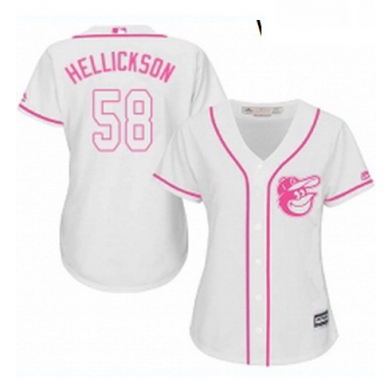 Womens Majestic Baltimore Orioles 58 Jeremy Hellickson Authentic White Fashion Cool Base MLB Jersey Womens Majestic Baltimore Orioles 58 Jeremy Hellickson Authentic White Fashion Cool Base MLB Jersey