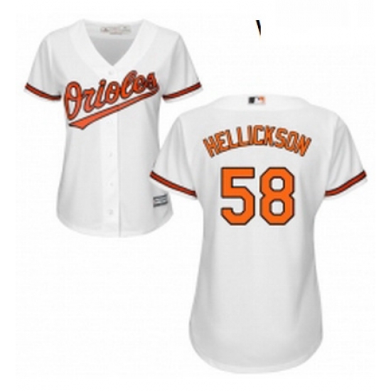 Womens Majestic Baltimore Orioles 58 Jeremy Hellickson Replica White Home Cool Base MLB Jersey Womens Majestic Baltimore Orioles 58 Jeremy Hellickson Replica White Home Cool Base MLB Jersey