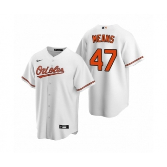 Youth Baltimore Orioles #47 John Means Nike White 2020 Replica Home Jersey Youth Baltimore Orioles #47 John Means Nike White 2020 Replica Home Jersey