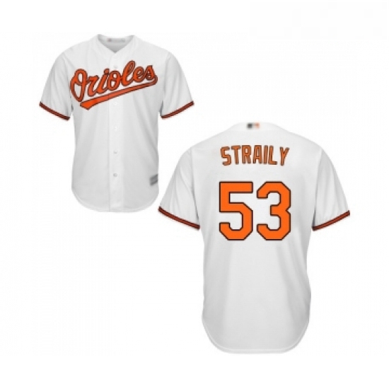 Youth Baltimore Orioles 53 Dan Straily Replica White Home Cool Base Baseball Jersey Youth Baltimore Orioles 53 Dan Straily Replica White Home Cool Base Baseball Jersey