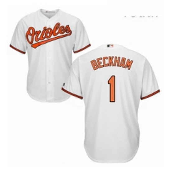 Youth Majestic Baltimore Orioles 1 Tim Beckham Authentic White Home Cool Base MLB Jersey Youth Majestic Baltimore Orioles 1 Tim Beckham Authentic White Home Cool Base MLB Jersey