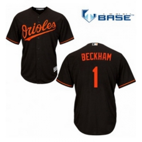 Youth Majestic Baltimore Orioles 1 Tim Beckham Replica Black Alternate Cool Base MLB Jersey Youth Majestic Baltimore Orioles 1 Tim Beckham Replica Black Alternate Cool Base MLB Jersey
