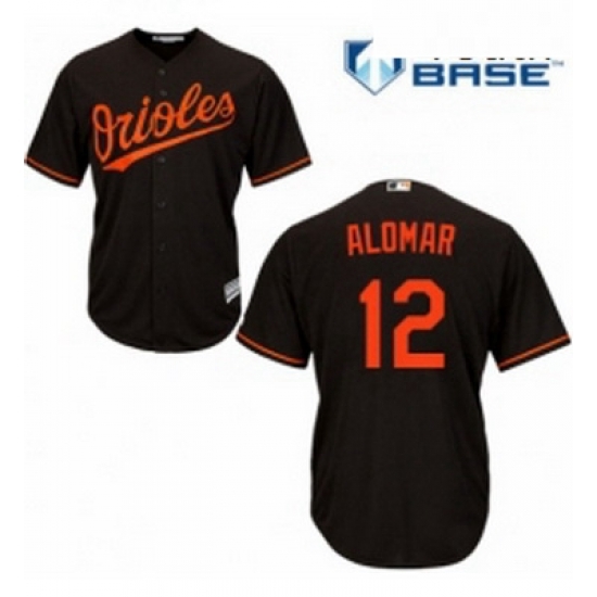 Youth Majestic Baltimore Orioles 12 Roberto Alomar Replica Black Alternate Cool Base MLB Jersey Youth Majestic Baltimore Orioles 12 Roberto Alomar Replica Black Alternate Cool Base MLB Jersey