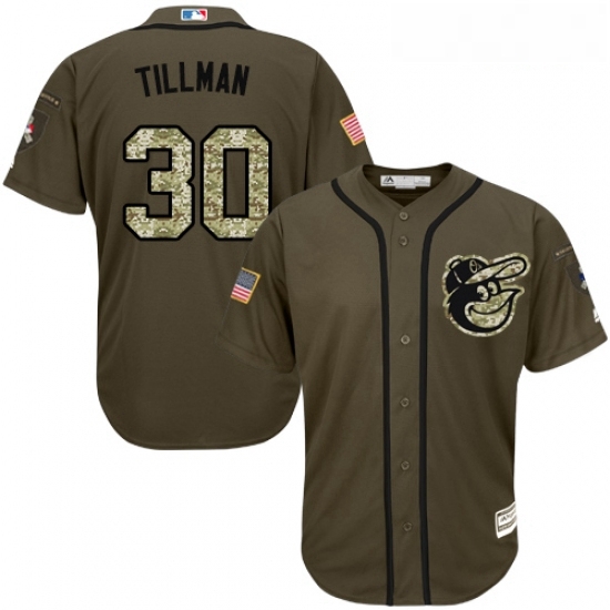 Youth Majestic Baltimore Orioles 30 Chris Tillman Replica Green Salute to Service MLB Jersey Youth Majestic Baltimore Orioles 30 Chris Tillman Replica Green Salute to Service MLB Jersey
