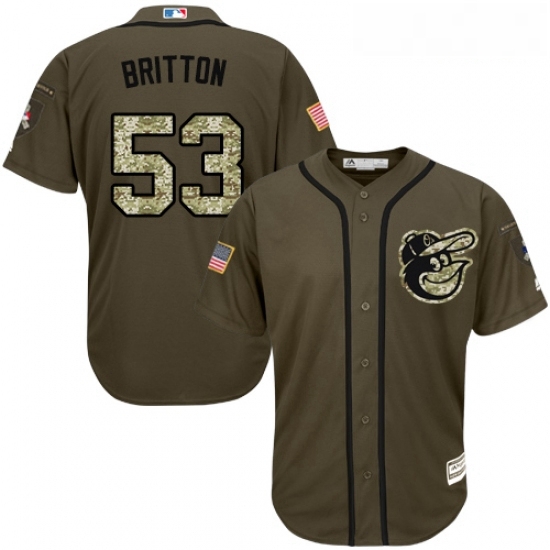 Youth Majestic Baltimore Orioles 53 Zach Britton Authentic Green Salute to Service MLB Jersey Youth Majestic Baltimore Orioles 53 Zach Britton Authentic Green Salute to Service MLB Jersey