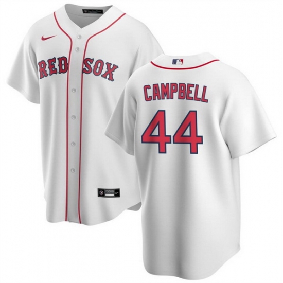 Men Boston Red Sox 44 Isaiah Campbell White Cool Base Stitched Baseball Jersey Men Boston Red Sox 44 Isaiah Campbell White Cool Base Stitched Baseball Jersey