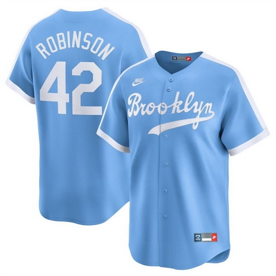 Men Brooklyn Dodgers 42 Jackie Robinson Blue Throwback Cooperstown Collection Limited Stitched Baseball Jersey 313 Men Brooklyn Dodgers 42 Jackie Robinson Blue Throwback Cooperstown Collection Limited Stitched Baseball Jersey 313