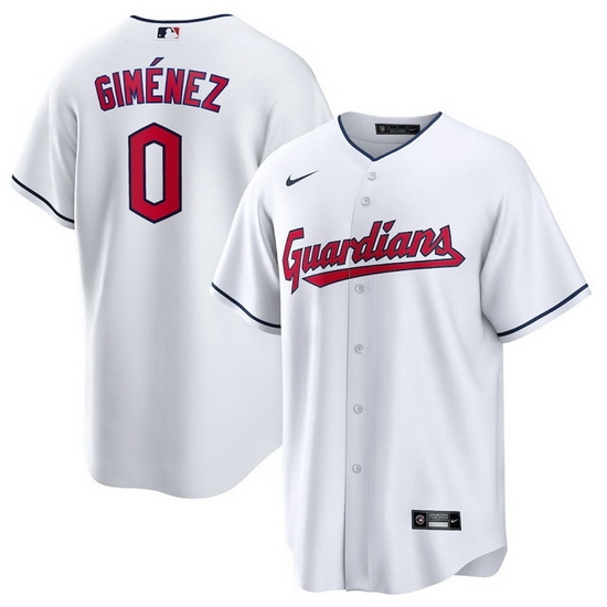 Men Cleveland Guardians 0 Andr E9s Gim E9nez White Cool Base Stitched Jersey Men Cleveland Guardians 0 Andr E9s Gim E9nez White Cool Base Stitched Jersey