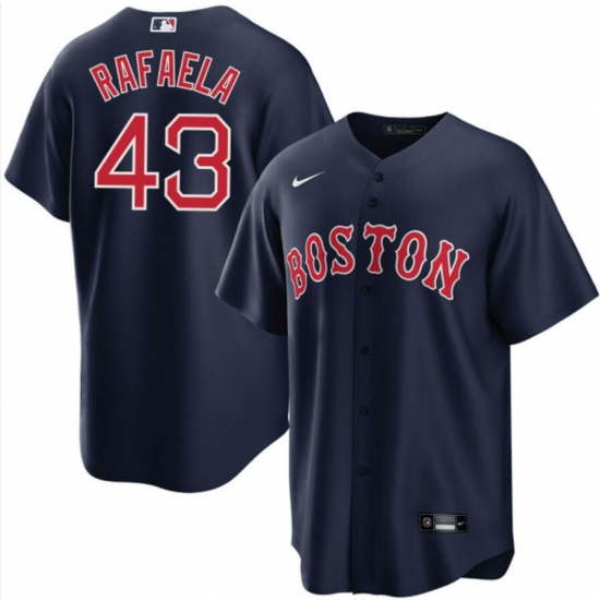 Men Nike Boston Red Sox #43 Ceddanne Rafaela Navy Blue Stitched Cool Base Baseball Jersey Men Nike Boston Red Sox #43 Ceddanne Rafaela Navy Blue Stitched Cool Base Baseball Jersey