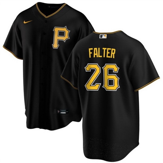 Men Pittsburgh Pirates 26 Bailey Falter Black Cool Base Stitched Baseball Jersey Men Pittsburgh Pirates 26 Bailey Falter Black Cool Base Stitched Baseball Jersey