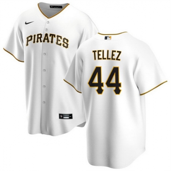 Men Pittsburgh Pirates 44 Rowdy Tellez White Cool Base Stitched Baseball Jersey Men Pittsburgh Pirates 44 Rowdy Tellez White Cool Base Stitched Baseball Jersey