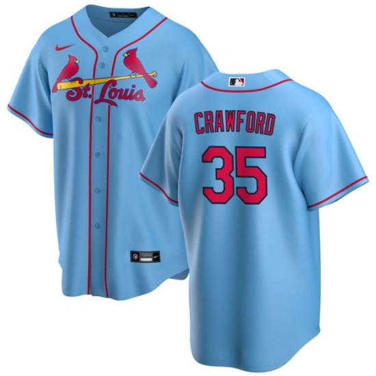 Men St Louis Cardinals 35 Brandon Crawford Blue Cool Base Stitched Baseball Jersey Men St Louis Cardinals 35 Brandon Crawford Blue Cool Base Stitched Baseball Jersey