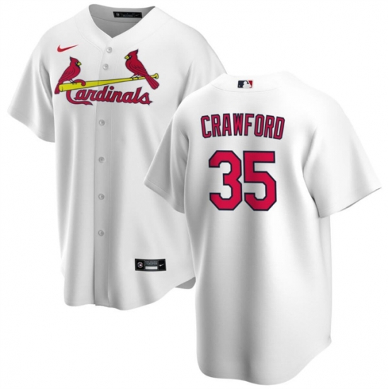 Men St Louis Cardinals 35 Brandon Crawford White Cool Base Stitched Baseball Jersey Men St Louis Cardinals 35 Brandon Crawford White Cool Base Stitched Baseball Jersey