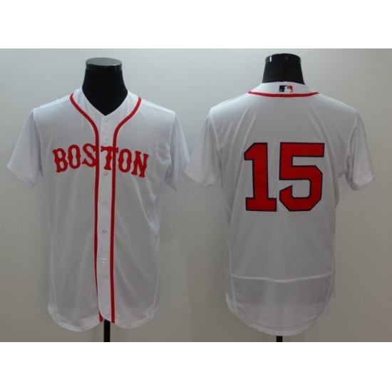 Men's Boston Red Sox #15 Dustin Pedroia White Replica Home Jersey Men's Boston Red Sox #15 Dustin Pedroia White Replica Home Jersey