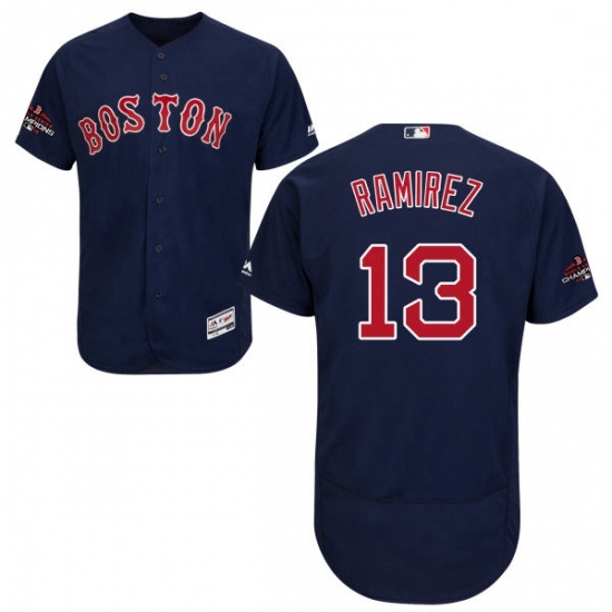 Mens Majestic Boston Red Sox 13 Hanley Ramirez Navy Blue Alternate Flex Base Authentic Collection 2018 World Series Jersey Mens Majestic Boston Red Sox 13 Hanley Ramirez Navy Blue Alternate Flex Base Authentic Collection 2018 World Series Jersey