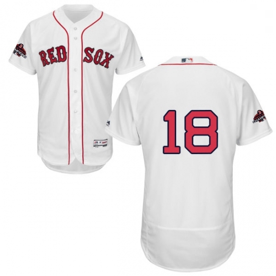 Mens Majestic Boston Red Sox 18 Mitch Moreland White Home Flex Base Authentic Collection 2018 World Series Jersey Mens Majestic Boston Red Sox 18 Mitch Moreland White Home Flex Base Authentic Collection 2018 World Series Jersey