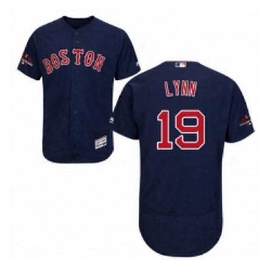 Mens Majestic Boston Red Sox 19 Fred Lynn Navy Blue Alternate Flex Base Authentic Collection 2018 World Series Jersey Mens Majestic Boston Red Sox 19 Fred Lynn Navy Blue Alternate Flex Base Authentic Collection 2018 World Series Jersey