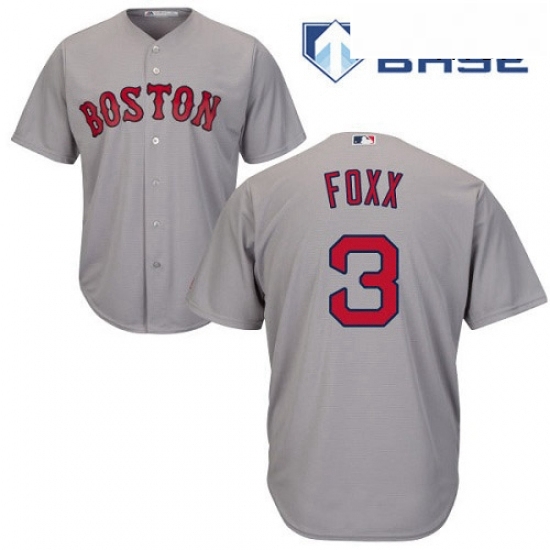 Mens Majestic Boston Red Sox 3 Jimmie Foxx Replica Grey Road Cool Base MLB Jersey Mens Majestic Boston Red Sox 3 Jimmie Foxx Replica Grey Road Cool Base MLB Jersey