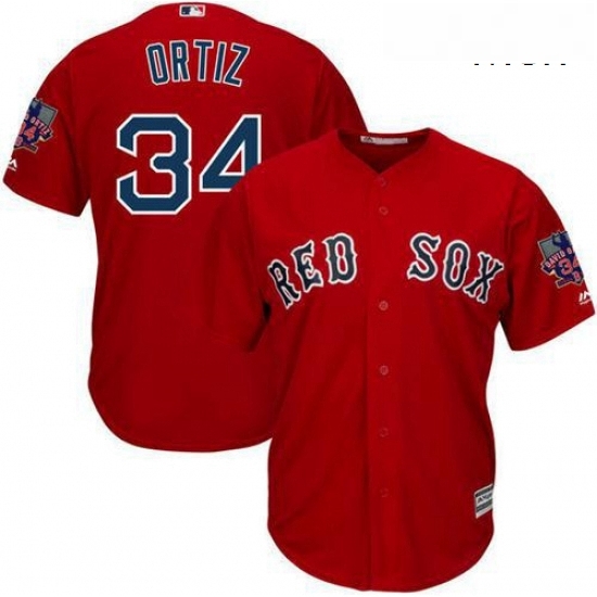 Mens Majestic Boston Red Sox 34 David Ortiz Replica Red Alternate Home Retirement Patch Cool Base MLB Jersey Mens Majestic Boston Red Sox 34 David Ortiz Replica Red Alternate Home Retirement Patch Cool Base MLB Jersey