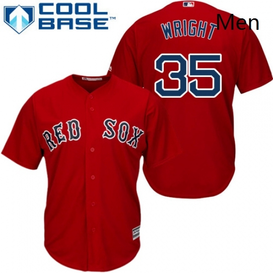 Mens Majestic Boston Red Sox 35 Steven Wright Replica Red Alternate Home Cool Base MLB Jersey Mens Majestic Boston Red Sox 35 Steven Wright Replica Red Alternate Home Cool Base MLB Jersey
