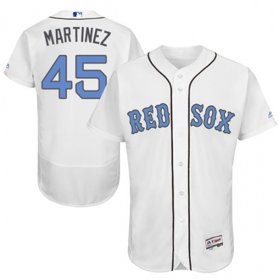 Mens Majestic Boston Red Sox 45 Pedro Martinez Authentic White 2016 Fathers Day Fashion Flex Base MLB Jersey Mens Majestic Boston Red Sox 45 Pedro Martinez Authentic White 2016 Fathers Day Fashion Flex Base MLB Jersey