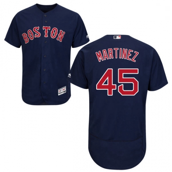 Mens Majestic Boston Red Sox 45 Pedro Martinez Navy Blue Alternate Flex Base Authentic Collection MLB Jersey Mens Majestic Boston Red Sox 45 Pedro Martinez Navy Blue Alternate Flex Base Authentic Collection MLB Jersey