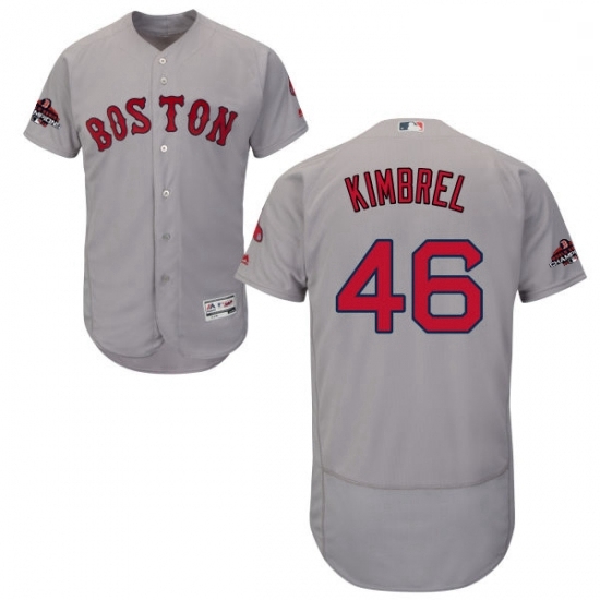 Mens Majestic Boston Red Sox 46 Craig Kimbrel Grey Road Flex Base Authentic Collection 2018 World Series Jersey Mens Majestic Boston Red Sox 46 Craig Kimbrel Grey Road Flex Base Authentic Collection 2018 World Series Jersey