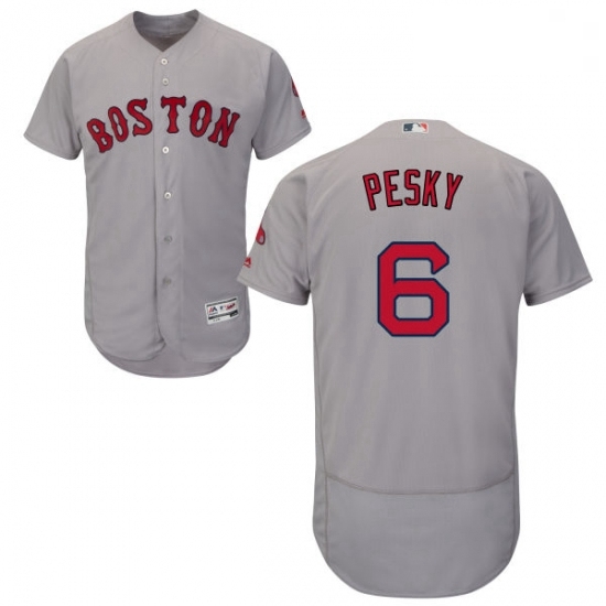 Mens Majestic Boston Red Sox 6 Johnny Pesky Grey Road Flex Base Authentic Collection MLB Jersey Mens Majestic Boston Red Sox 6 Johnny Pesky Grey Road Flex Base Authentic Collection MLB Jersey