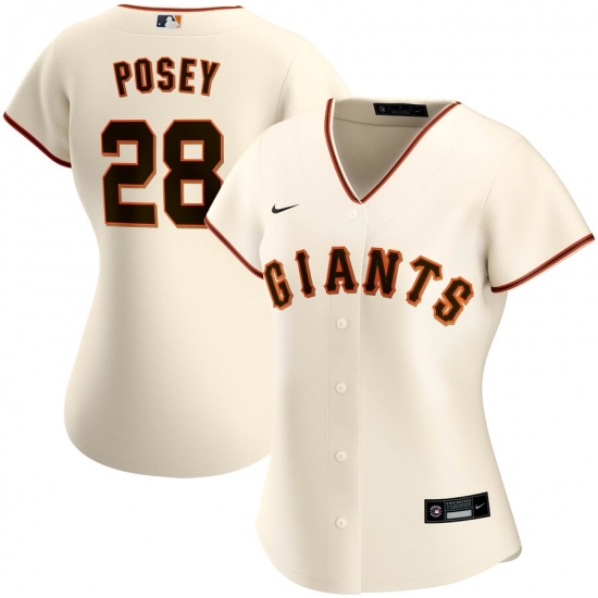 San Francisco New York Giants 28 Buster Posey Nike Women Home 2020 MLB Player Jersey Cream San Francisco New York Giants 28 Buster Posey Nike Women Home 2020 MLB Player Jersey Cream