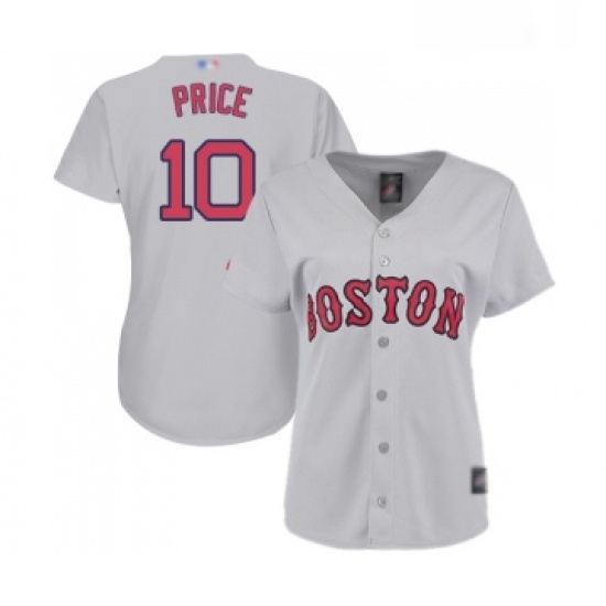 Womens Boston Red Sox 10 David Price Replica Grey Road Baseball Jersey Womens Boston Red Sox 10 David Price Replica Grey Road Baseball Jersey