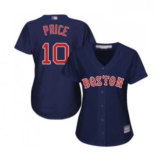 Womens Boston Red Sox 10 David Price Replica Navy Blue Alternate Road Baseball Jersey Womens Boston Red Sox 10 David Price Replica Navy Blue Alternate Road Baseball Jersey