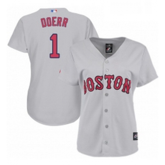 Womens Majestic Boston Red Sox 1 Bobby Doerr Authentic Grey Road MLB Jersey Womens Majestic Boston Red Sox 1 Bobby Doerr Authentic Grey Road MLB Jersey