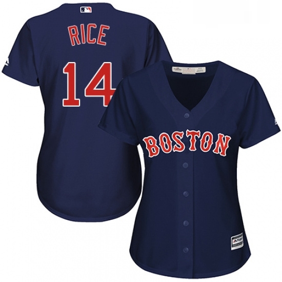 Womens Majestic Boston Red Sox 14 Jim Rice Authentic Navy Blue Alternate Road MLB Jersey Womens Majestic Boston Red Sox 14 Jim Rice Authentic Navy Blue Alternate Road MLB Jersey