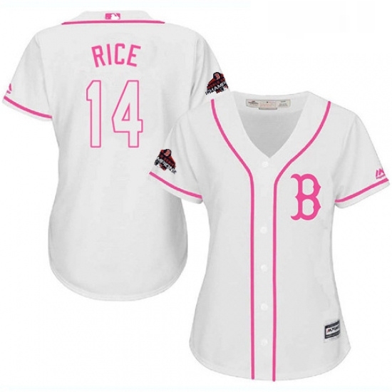 Womens Majestic Boston Red Sox 14 Jim Rice Authentic White Fashion 2018 World Series Champions MLB Jersey Womens Majestic Boston Red Sox 14 Jim Rice Authentic White Fashion 2018 World Series Champions MLB Jersey