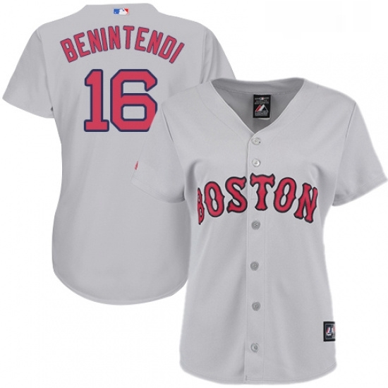 Womens Majestic Boston Red Sox 16 Andrew Benintendi Authentic Grey Road MLB Jersey Womens Majestic Boston Red Sox 16 Andrew Benintendi Authentic Grey Road MLB Jersey
