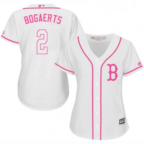 Womens Majestic Boston Red Sox 2 Xander Bogaerts Authentic White Fashion MLB Jersey Womens Majestic Boston Red Sox 2 Xander Bogaerts Authentic White Fashion MLB Jersey