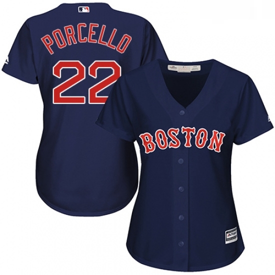 Womens Majestic Boston Red Sox 22 Rick Porcello Replica Navy Blue Alternate Road MLB Jersey Womens Majestic Boston Red Sox 22 Rick Porcello Replica Navy Blue Alternate Road MLB Jersey