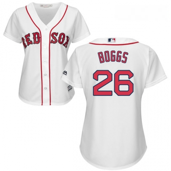 Womens Majestic Boston Red Sox 26 Wade Boggs Replica White Home MLB Jersey Womens Majestic Boston Red Sox 26 Wade Boggs Replica White Home MLB Jersey